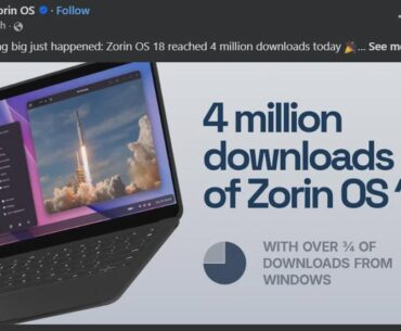 Zorin OS 18 reached 4 million downloads yesterday