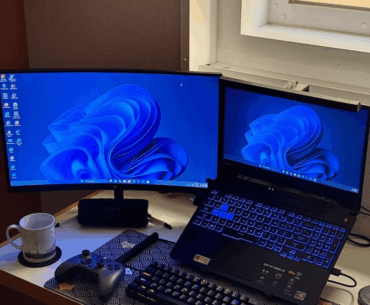 Making every square inch of this desk count.