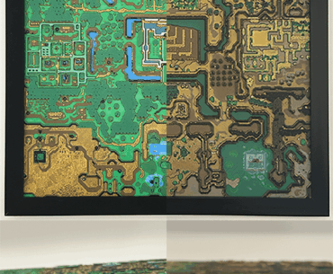 3D Printed Legend of Zelda: A Link To The Past Map I Made [OC]