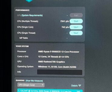 9900X3D Maxon cinebench (2026)