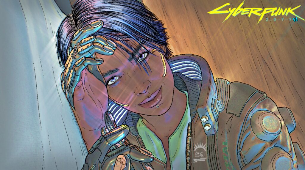 My female V sketch with a slight hair tweak