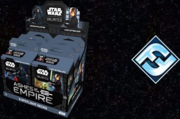Fantasy Flight Games: Star Wars: Unlimited - Ashes of the Empire Spotlight Deck Display (6) Luke & Palpatine - Fantha Tracks