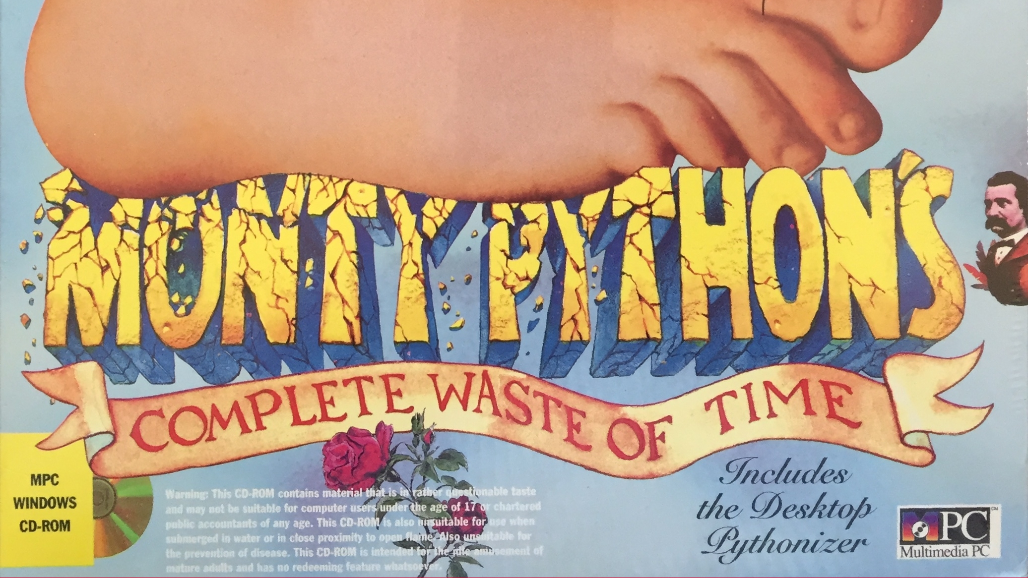 A screenshot of the cover art for Monty Python's Complete Waste of Time.