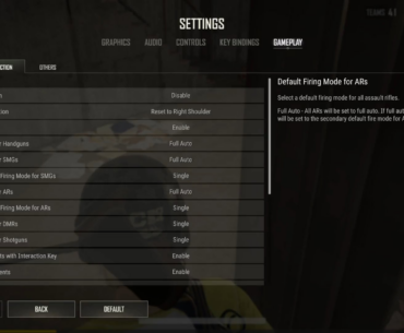 AR change to Single Fire on pick up despite settings being full auto