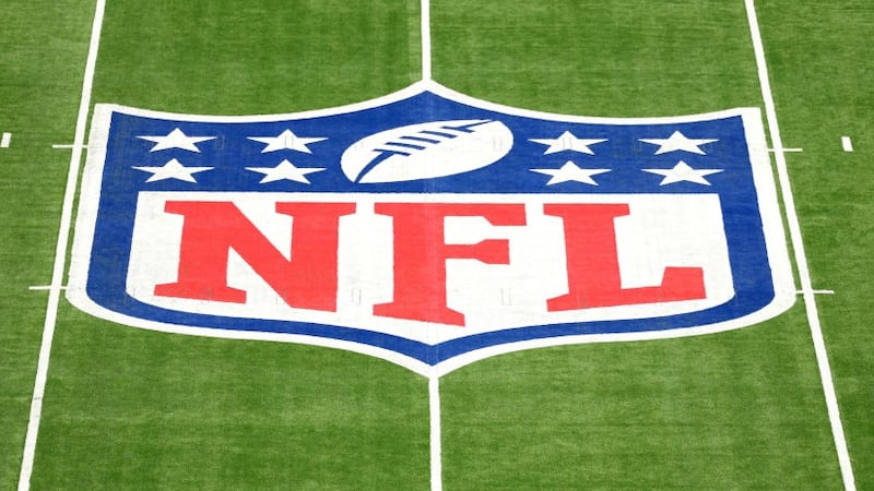 LONDON, ENGLAND - OCTOBER 13: General view inside the stadium, as the NFL logo is seen on the pitch prior to the NFL match between Jacksonville Jaguars and Chicago Bears at Tottenham Hotspur Stadium on October 13, 2024 in London, England. (Photo by Richard Heathcote/Getty Images)