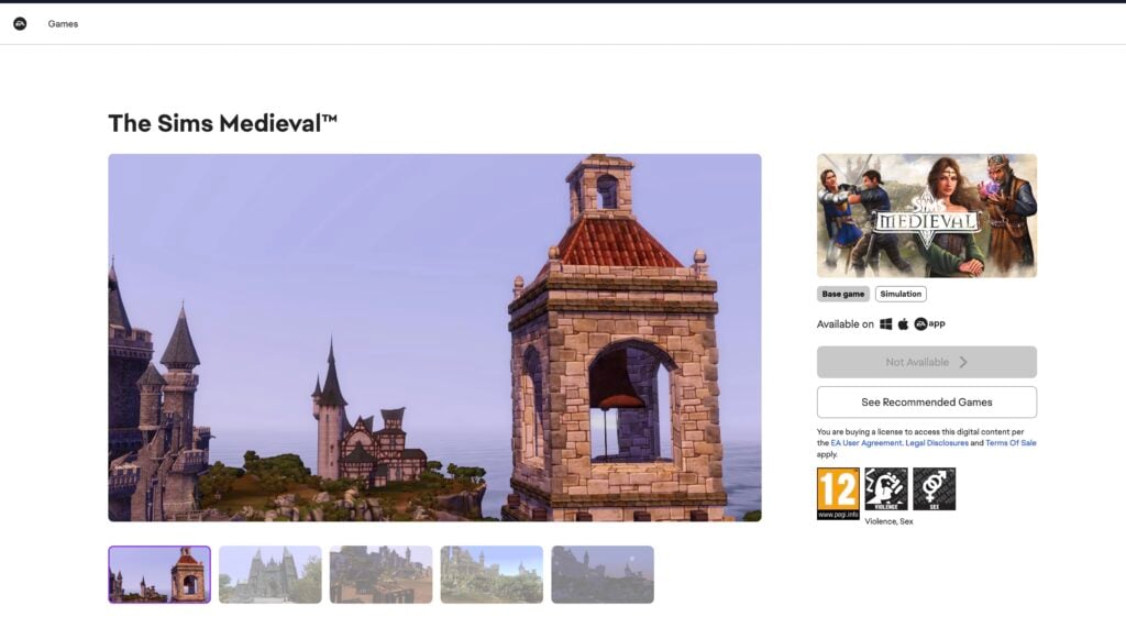 EA Quietly Retires The Sims Medieval 2 Screenshot 2026 05 24 at 13.07.47