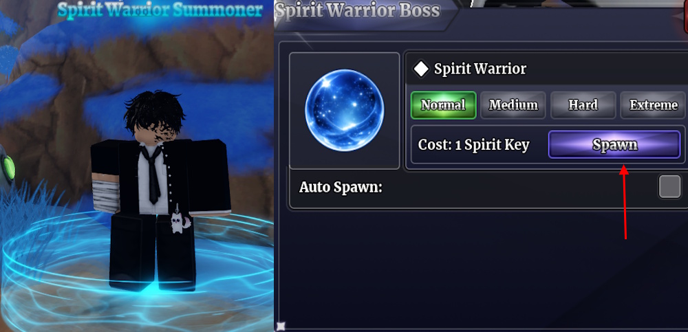 Spirit Key use to spawn Spirit Warrior Sailor Piece