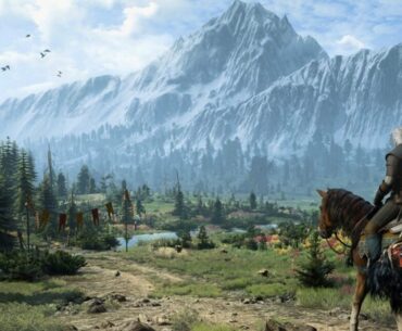 A screenshot of a landscape from The Witcher 3