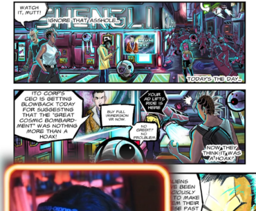 Me being an absolute dork dramatically reading my cyberpunk battle manga 😅
