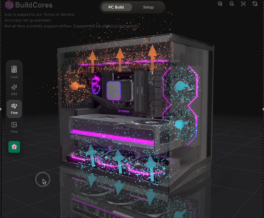 My 3D PC building site now allows you to visualize airflow on over 3,000 3D parts