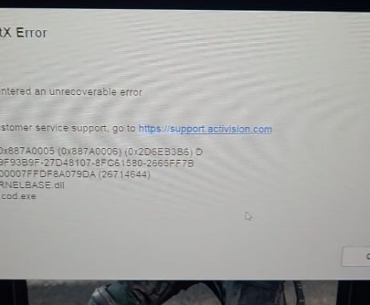 Error Code:0x887A0005 Game Crashing Wvery Other Match After Update