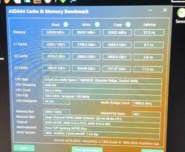 9800x3d + 8000mhz CL30 + FCLK padrão