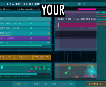 Corporate surveillance, terminal hacking, fake productivity. Demo out now.