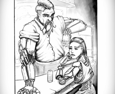 "What can I get ya?" Ink Brush- and BIC pen.