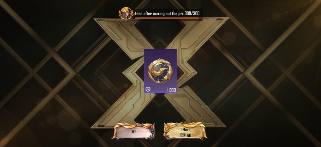 10 uc luck today. Already Own the Xsuit, so got 1000 coins instead.