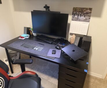 lanning an IKEA desk hack — 74" × 30" build. Thoughts on tabletops, shelving, and monitor orientation?