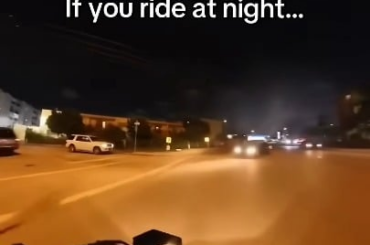 Merging biker's visibility road safety with cool Tron lighting aesthetics