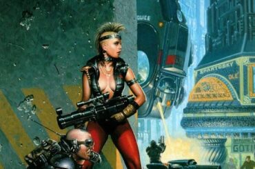 Which rock artists or songs defined the cyberpunk genre?