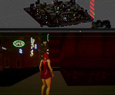 Video game WIP Cyberpunk District Generator