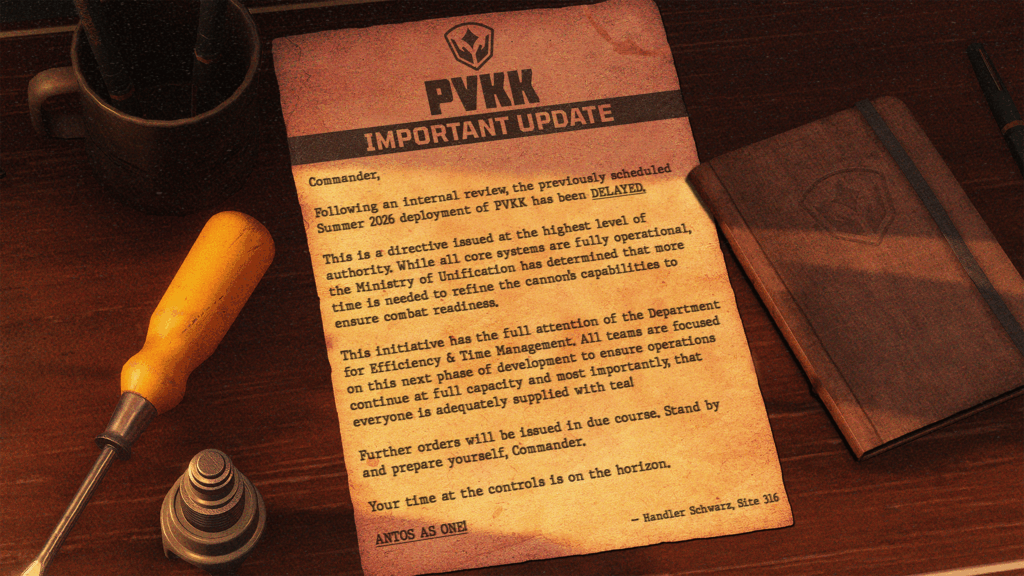 PVKK (Planetenverteidigungskanonenkommandant) Delayed to Next Year