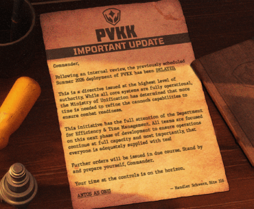 PVKK (Planetenverteidigungskanonenkommandant) Delayed to Next Year