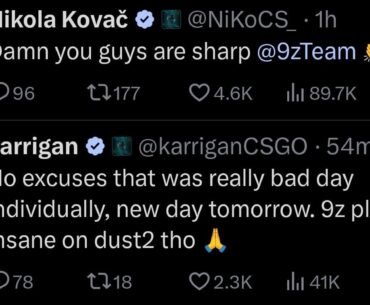 NiKo & karrigan after Falcons lost to 9z