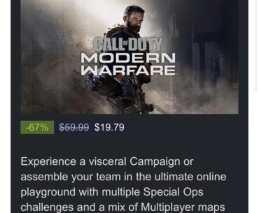 MW2019 is on sale on Steam!!
