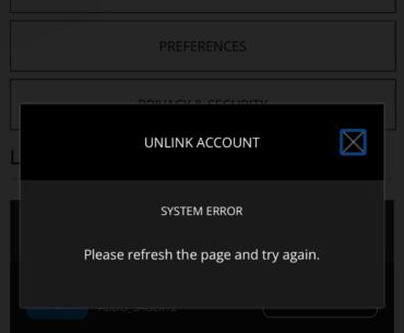Unable to unlink