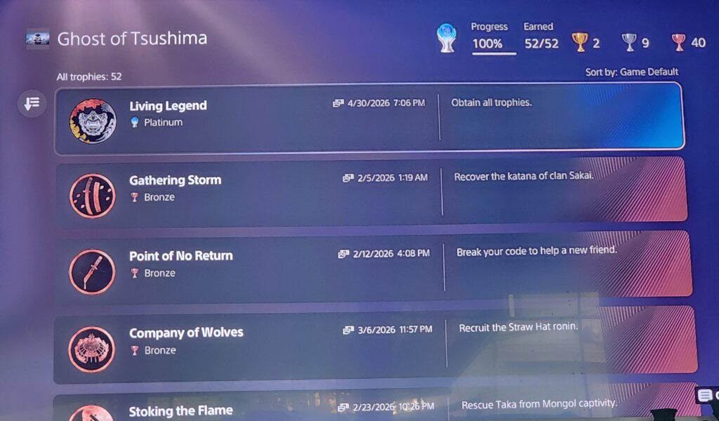 This is my first 100% game.