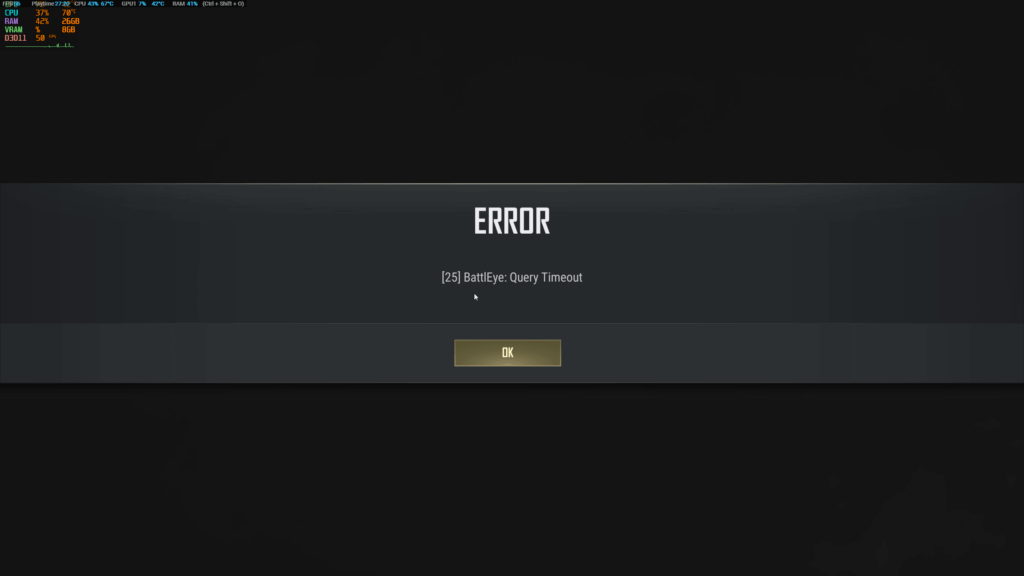BattlEye: Query Timeout