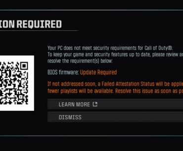 [COD] Failed Attestation Status - BIOS firmware Update Required