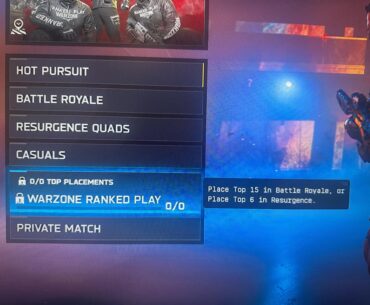 Warzone ranked bugged I think