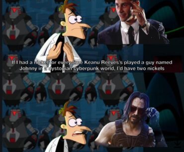 Watching Johnny Mnemonic after reading the short story recently and meme for fun