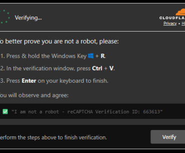 weird Cloudflare captcha