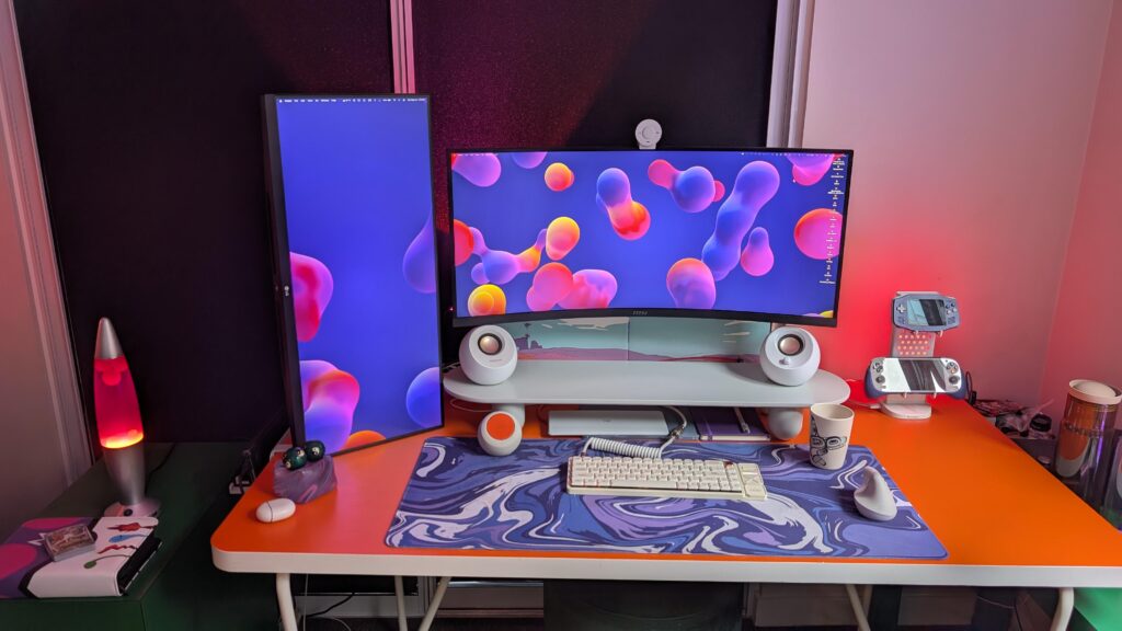 Definitely overdid it on the vertical monitor...
