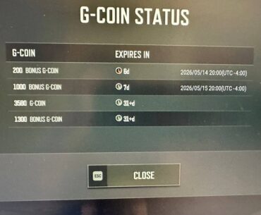 Confused by G-Coin expiring dates
