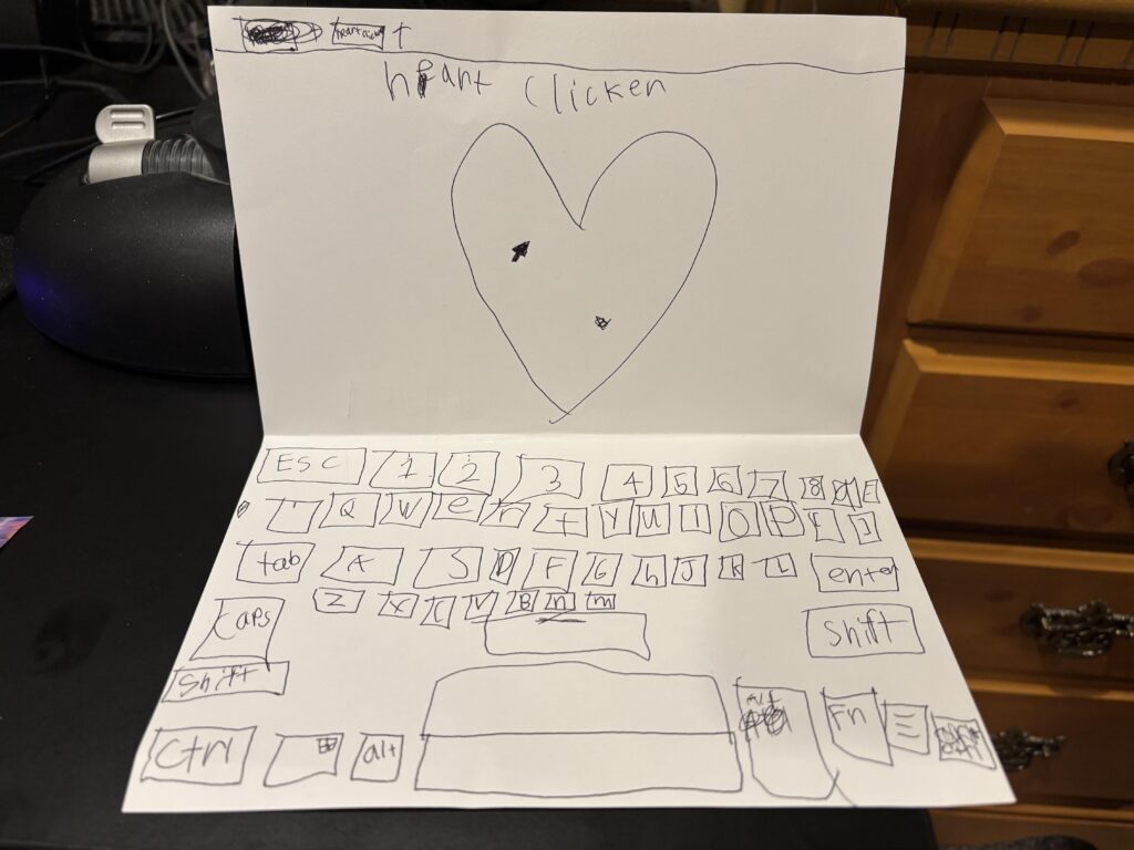 My daughter’s laptop. I fear she puts my PC to shame! (She’s 8)
