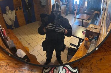 I went as ghost from the reboot and I wanted to show it off [MW2]
