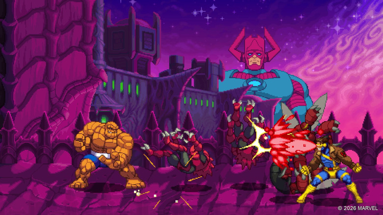 The Thing and Cyclops fighting in Marvel Cosmic Invasion