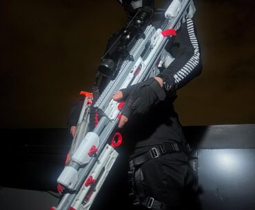 Cyberpunk aesthetic meets 3D printed nerf blaster