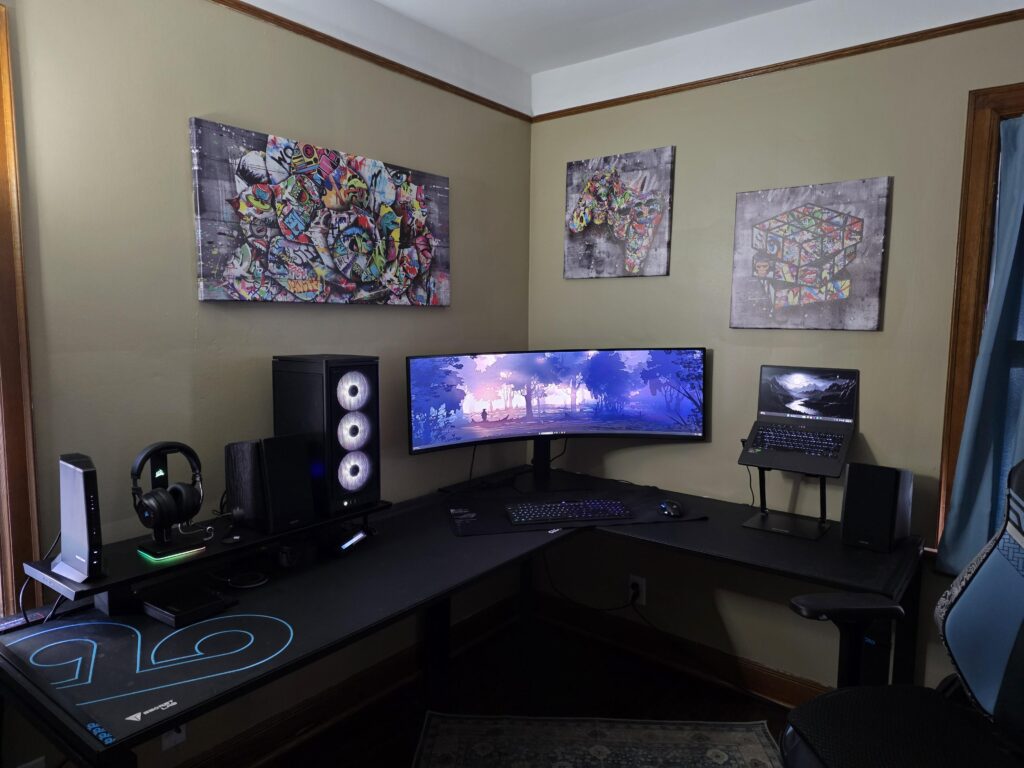 Triple monitor to single - so much room for activities!