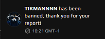 Reported this turkish player on my faceit game yesterday, I received notification today that he got banned I was surprised for how long he got banned for verbal abuse