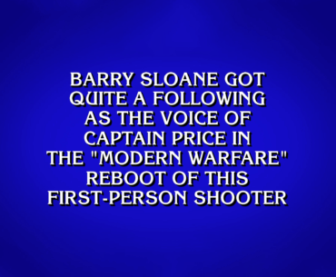 Saw this Pop Culture Jeopardy! clue, thought of you. [COD]