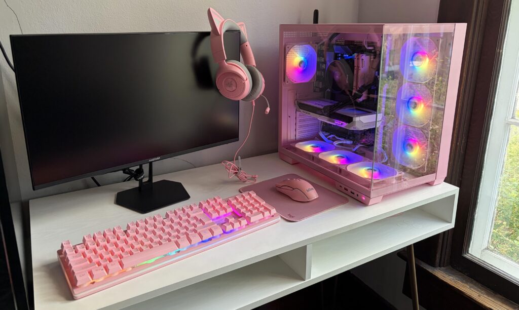 Pink PC for my daughter’s 9th birthday - She picked every part