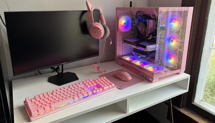 Pink PC for my daughter’s 9th birthday – She picked every part