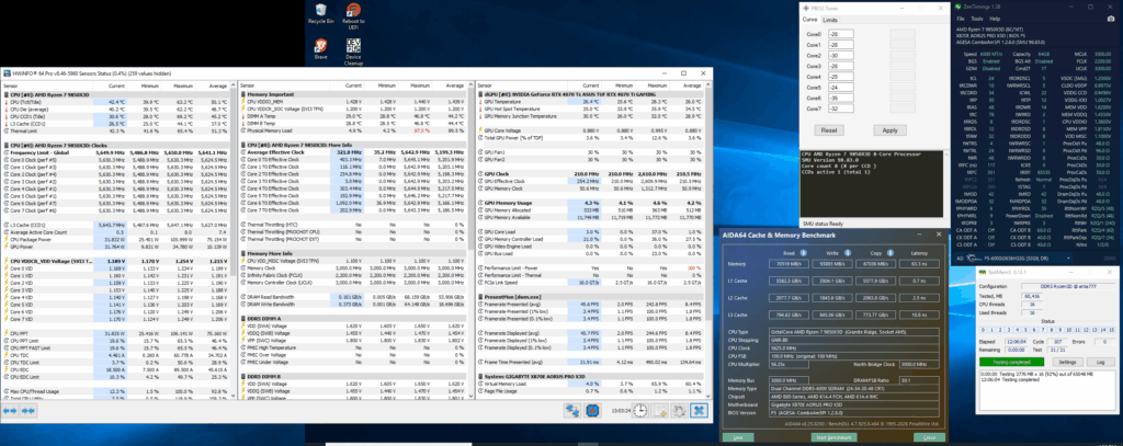 Dual Rank 6000CL24, 2200 FCLK, GDM Off, Nitro 1/2/0 (with benchmark and stress test)