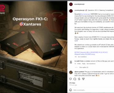 Turkish CS fans helped XANTARES get 2 discontinued ZOWIE mice