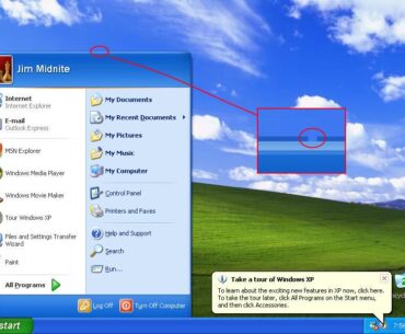 2 pixels are missing from the Windows XP start menu in one specific update from 2002.