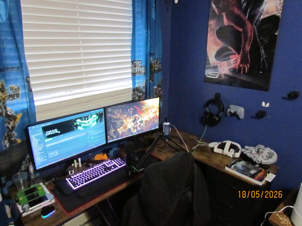 photo of my setup from my old 2010 camera (photo is obviously not from 2010)