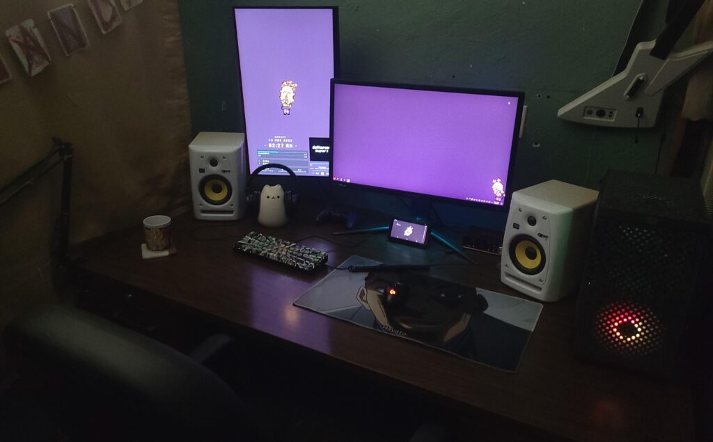 Obviously not the greatest in the world, but I've come a long way from my days of using thrown out office computers! (Ignore the free candy sign.)